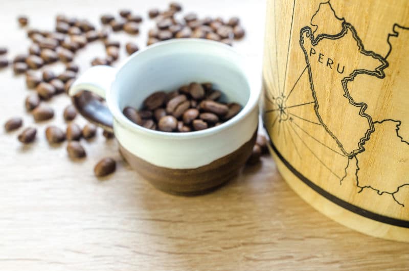 café en grain bio du Pérou