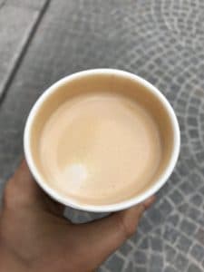 café latte avec mousse maison
