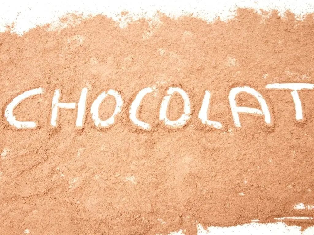 Chocolat en poudre avec inscription