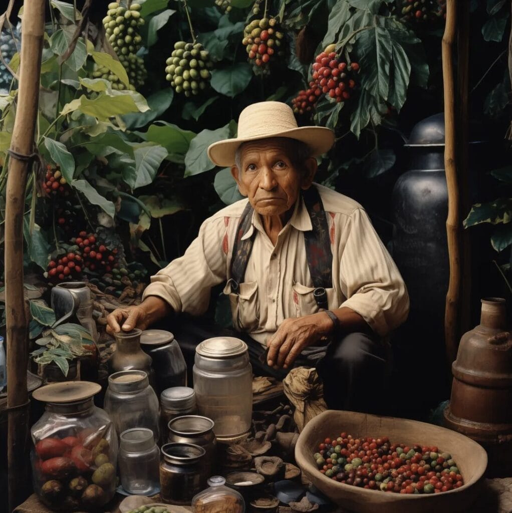 homme café colombien